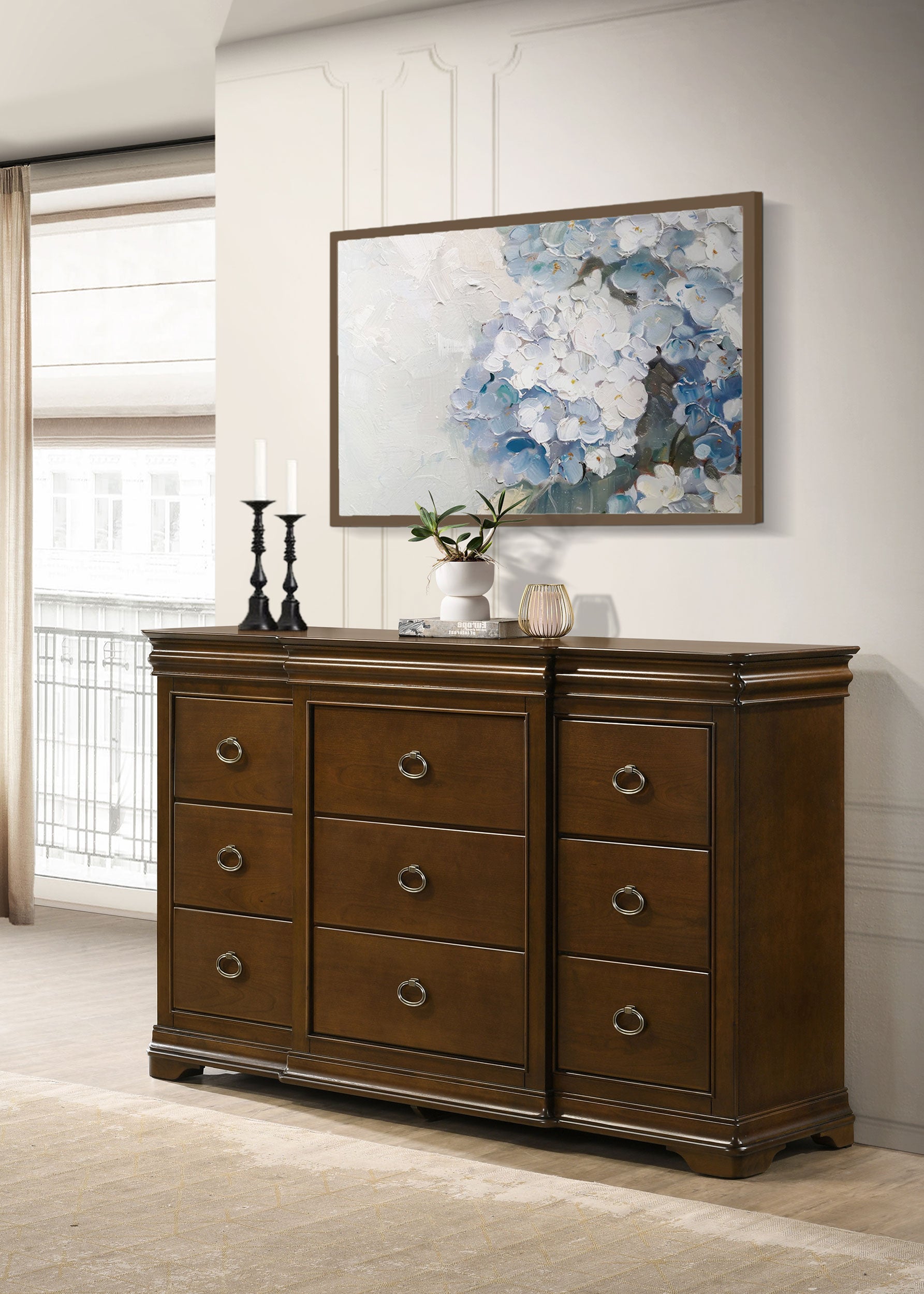 Garland 9-drawer Bedroom Dresser Cabinet Brown Cherry — view 2