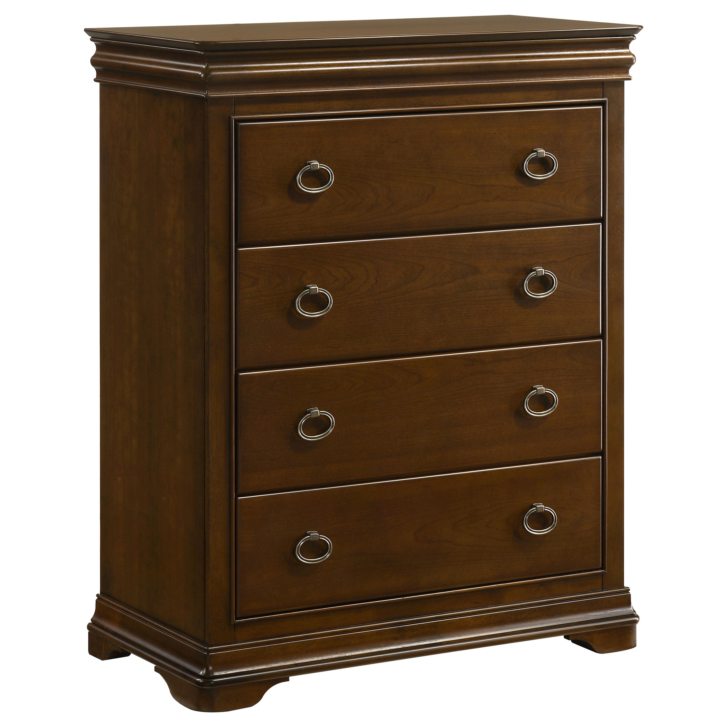 Garland 4-drawer Bedroom Chest of Drawers Brown Cherry — view 1