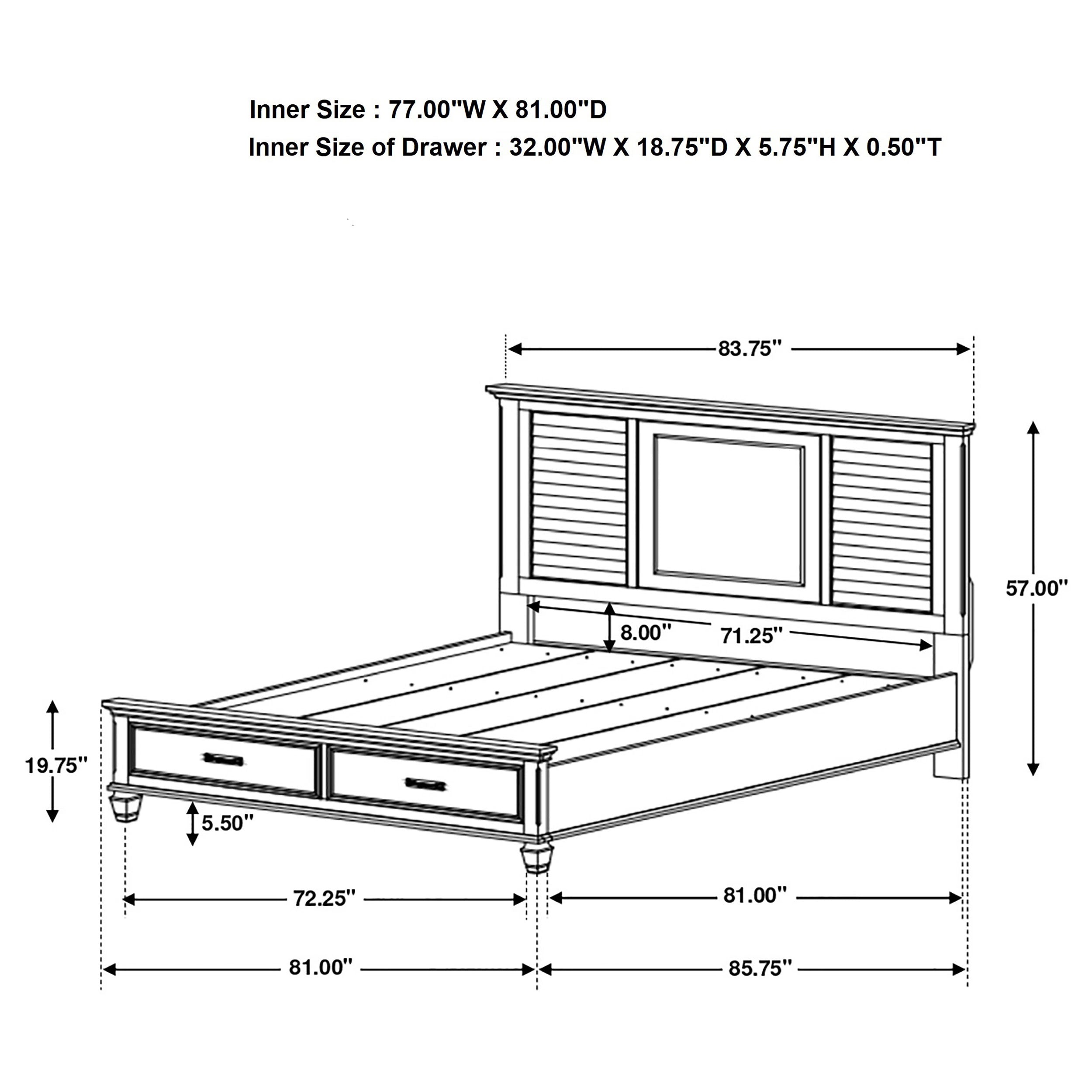 Franco 5-piece Eastern King Bedroom Set Distressed White — view 10