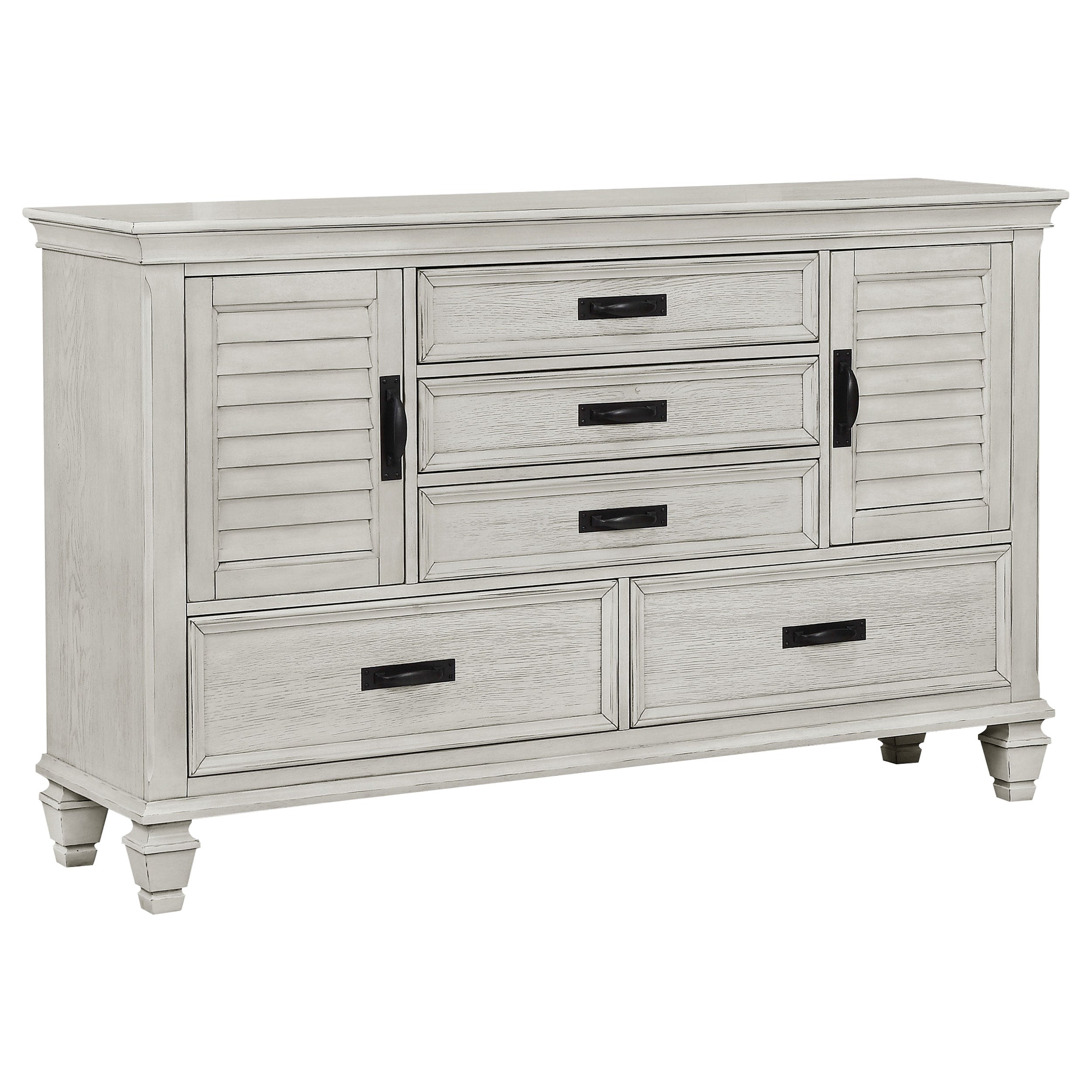Franco 5-piece Eastern King Bedroom Set Distressed White — view 6
