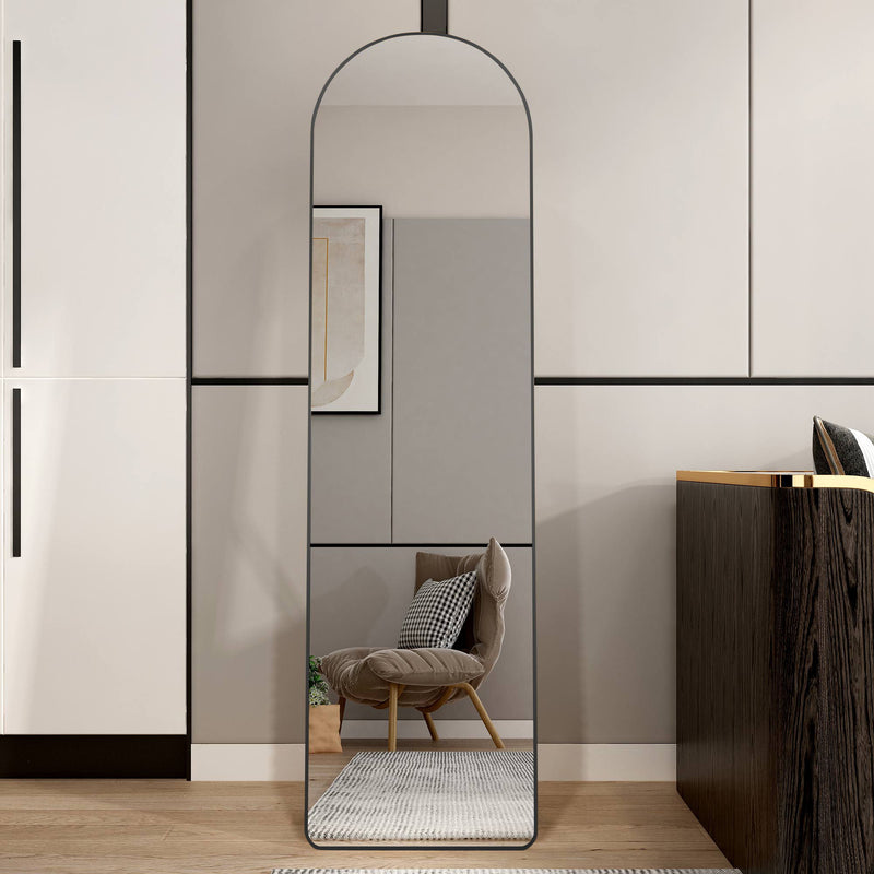 Arched Full Length Mirror With Frame For Bathroom Bedroom ing Store - Black