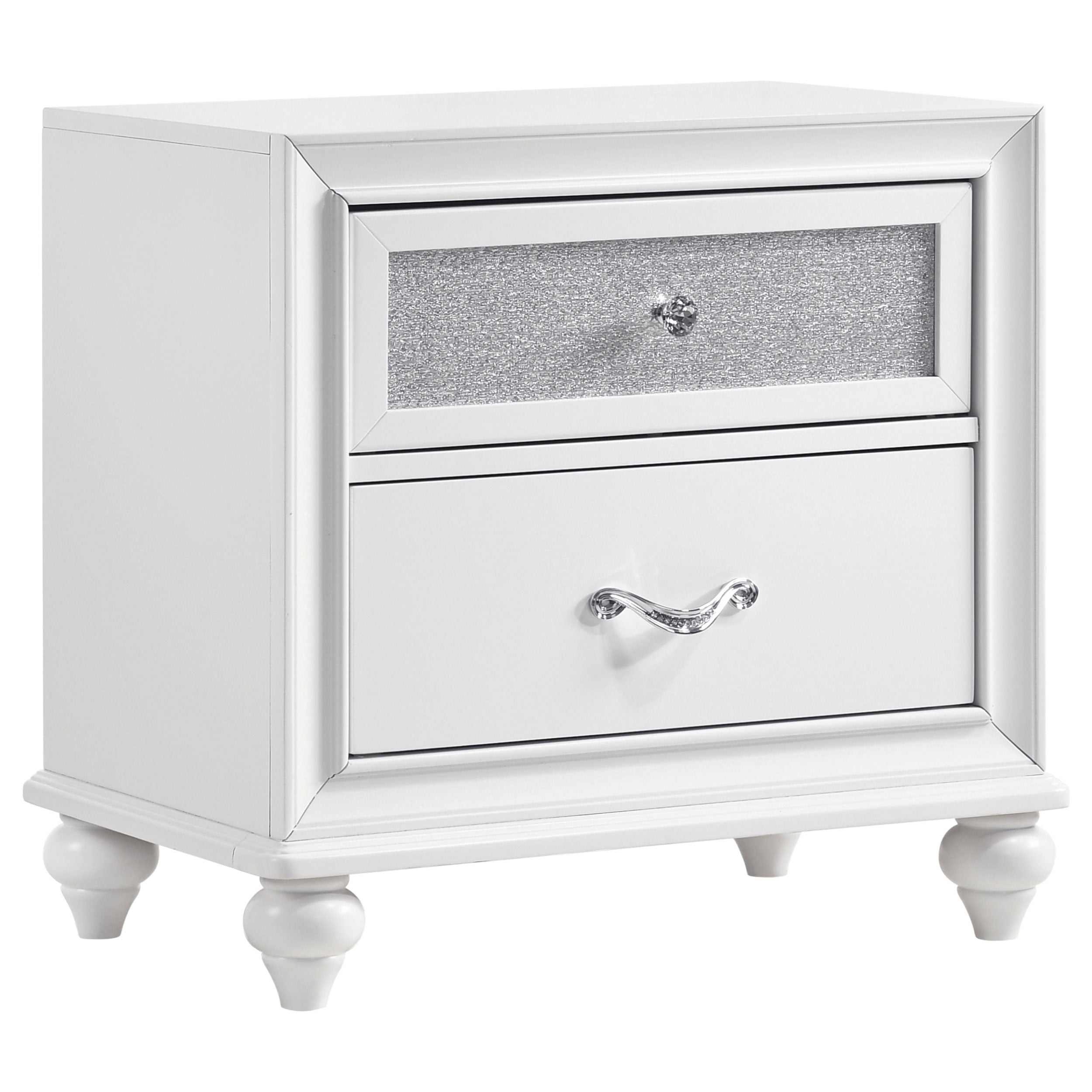 Barzini 2-drawer Nightstand White — view 1