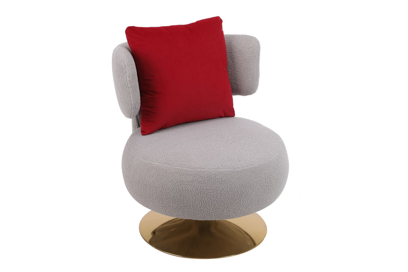 Swivel Accent Chair Armchair, Round Barrel Chair For Living Room Bedroom