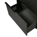 Fluted Bathroom Vanity With Ceramic Sink, Soft Close Slides