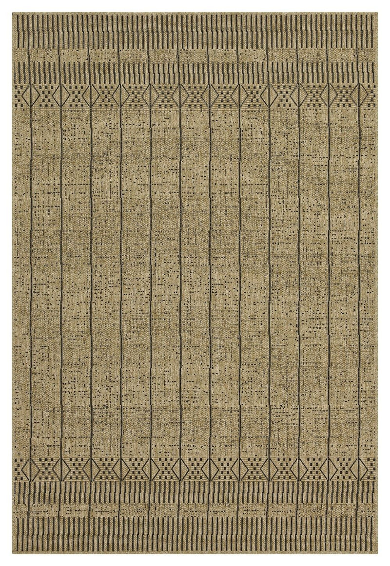 Earth - 7'10" X 10'3" Polypropylene, Indoor / Outdoor Area Rug - Jute / Black