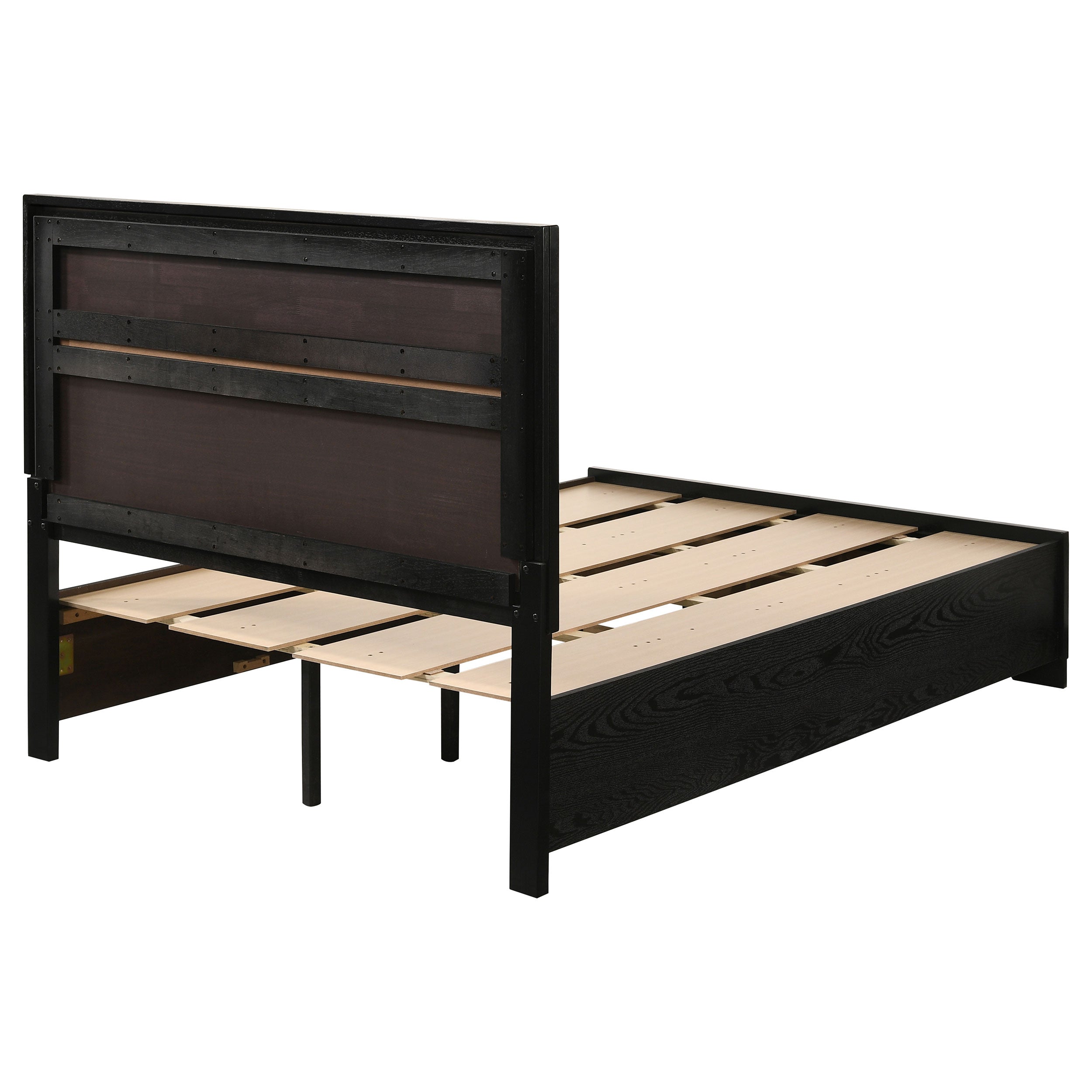 Miranda 51-inch Wood Full Storage Panel Bed Black — view 9