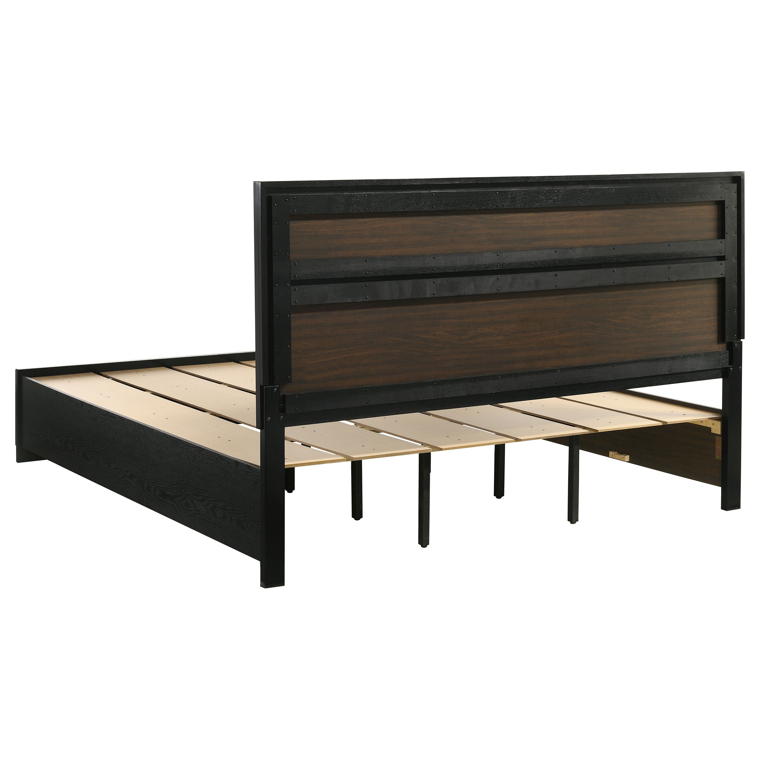 Miranda 51-inch Wood Eastern King Storage Panel Bed Black — view 5