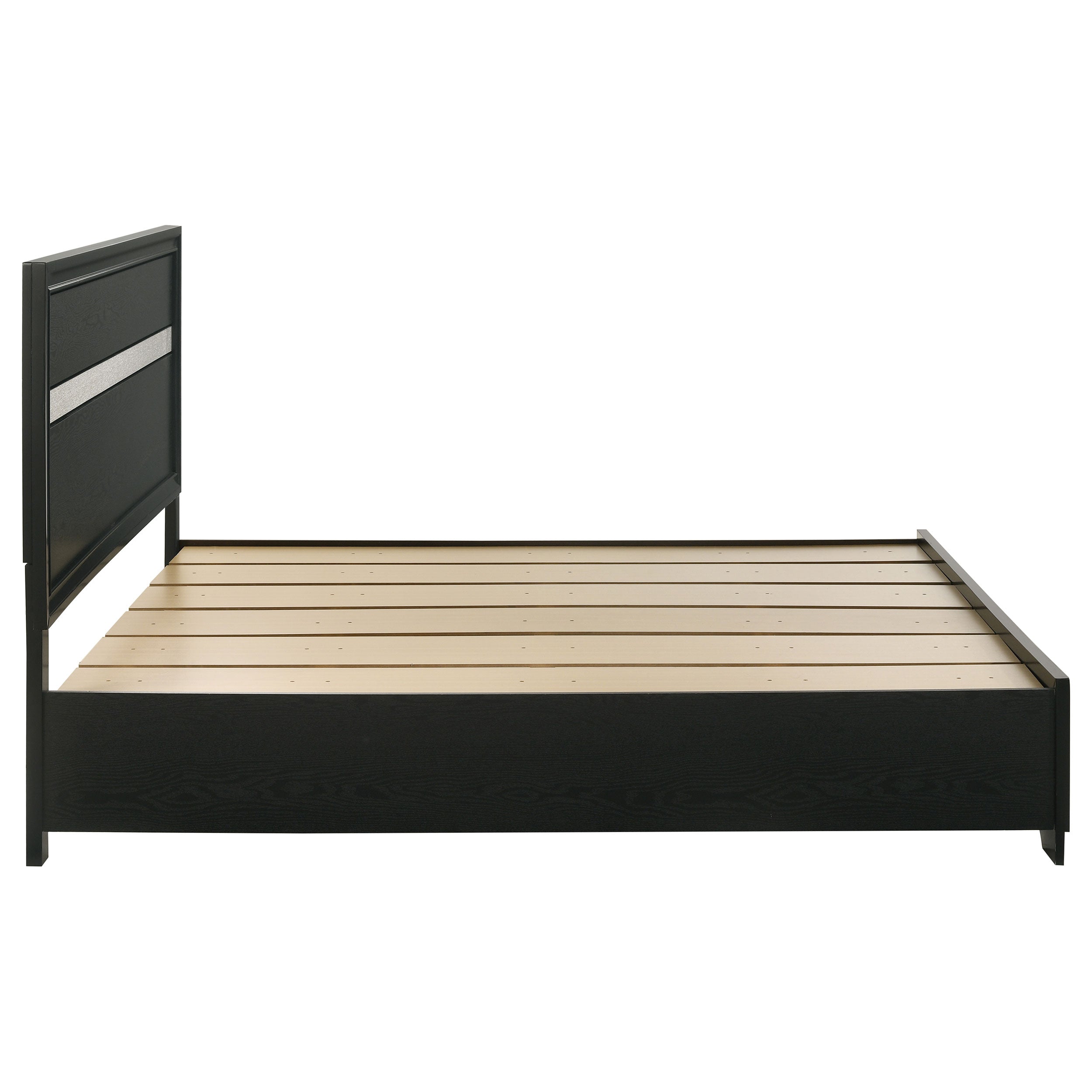 Miranda 51-inch Wood Eastern King Storage Panel Bed Black — view 6