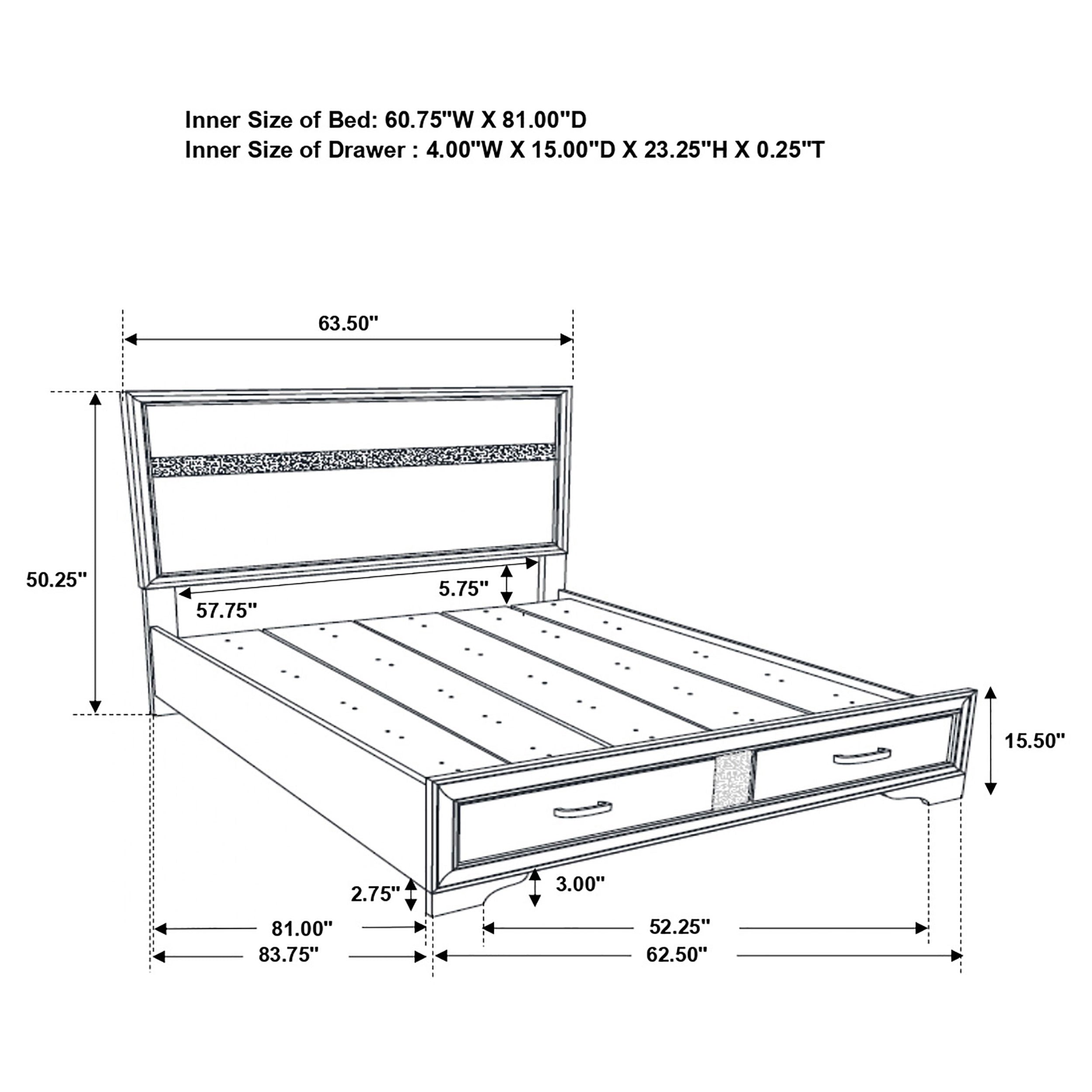 Miranda 4-piece Queen Bedroom Set Black — view 17