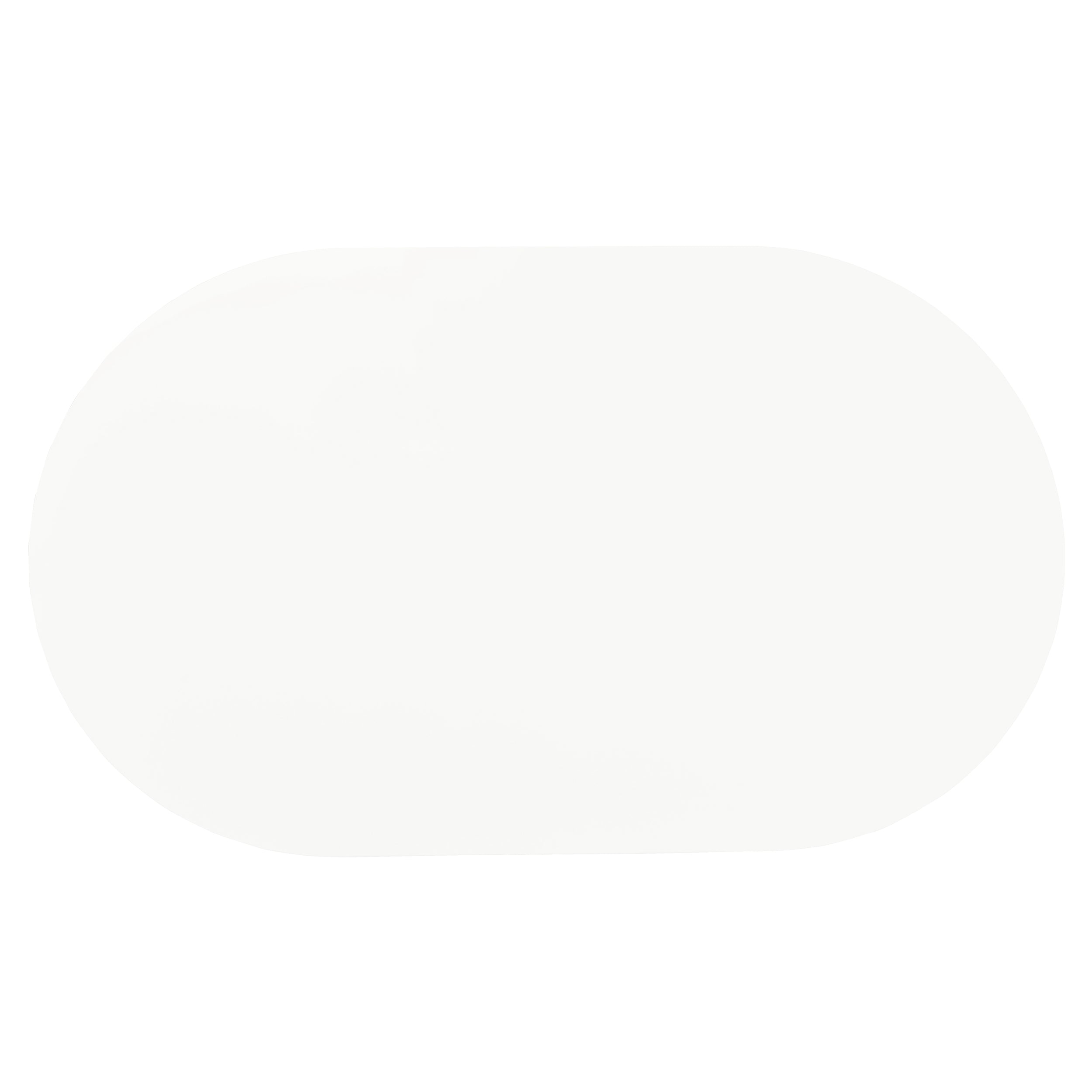 Retro Oval 60-inch Wood Top Dining Table White and Chrome — view 3
