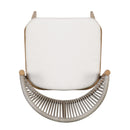 Outdoor Bar Height Metal Frame Counter Stools With Scallop Shaped Backrest & Water Resistant Cushions