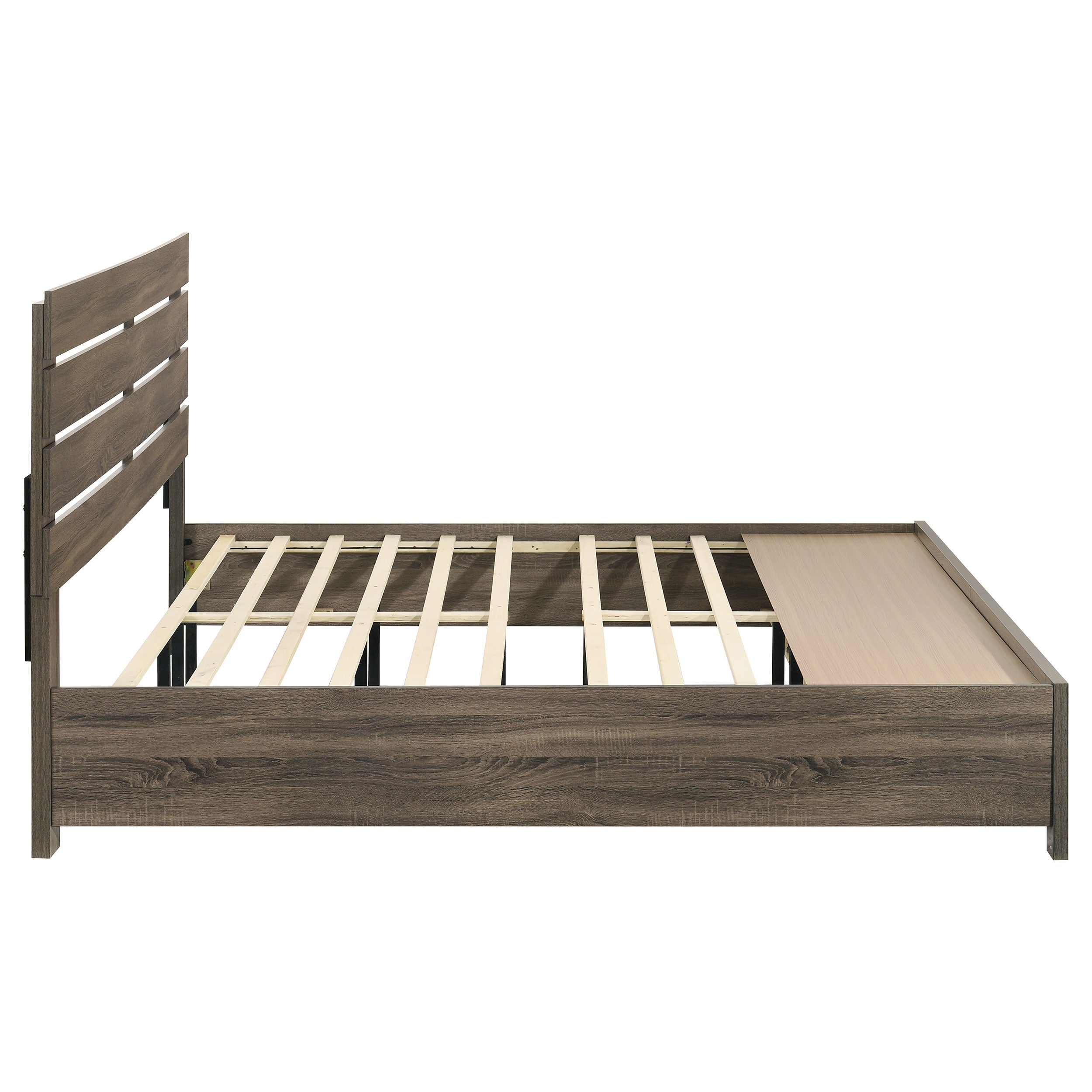 Brantford Wood Eastern King Storage Panel Bed Barrel Oak — view 7