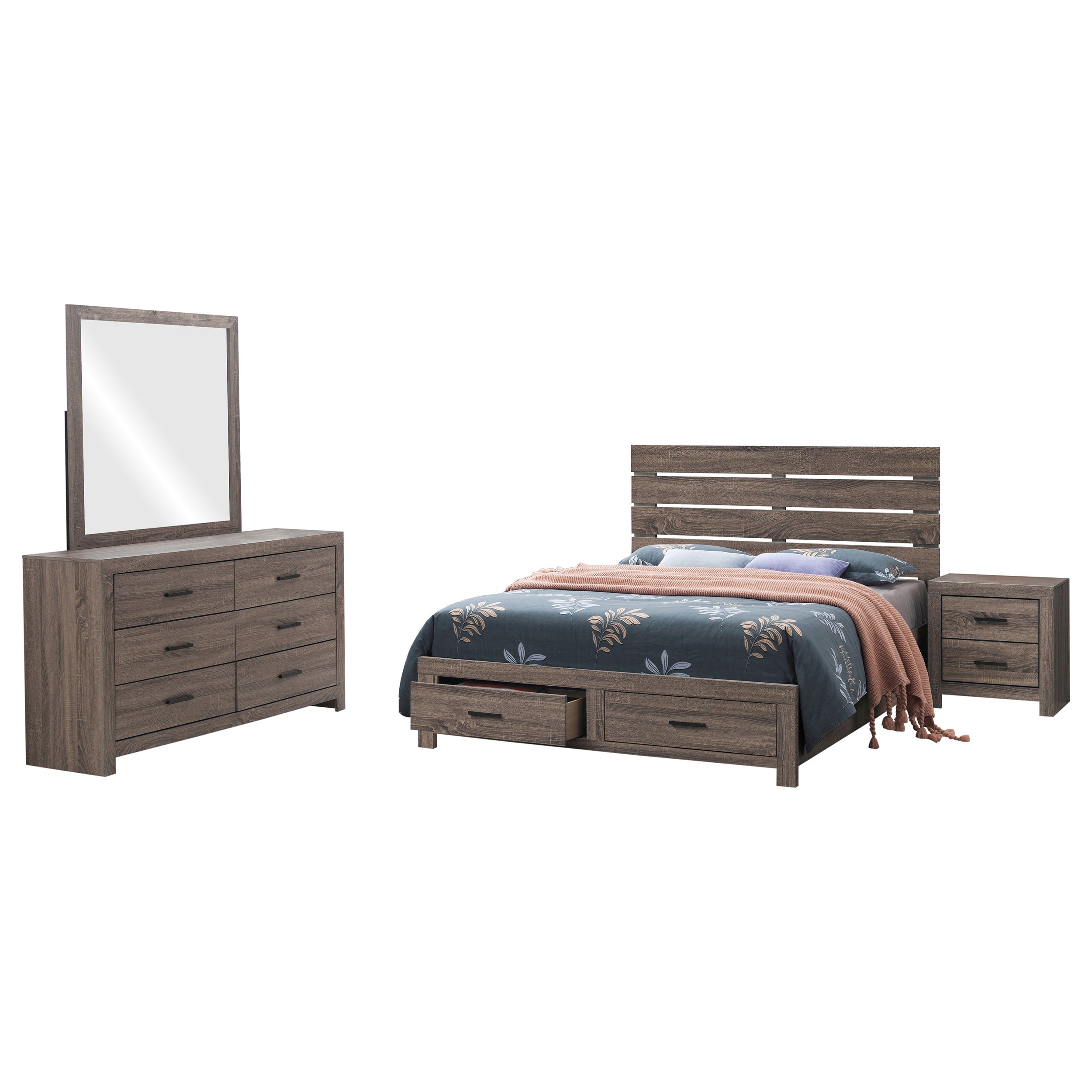 Brantford 4-piece Queen Bedroom Set Barrel Oak — view 2