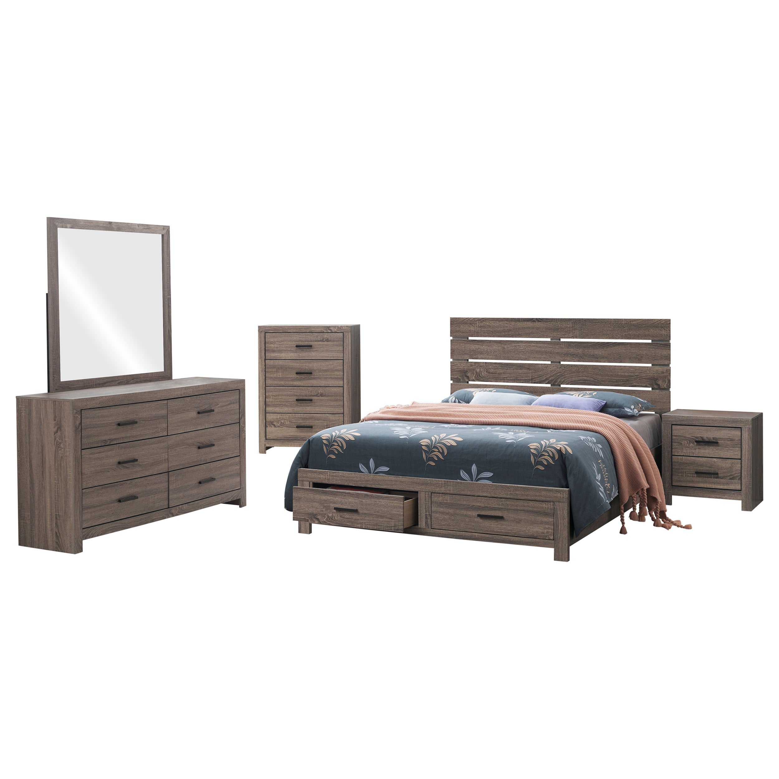 Brantford 5-piece Queen Bedroom Set Barrel Oak — view 2