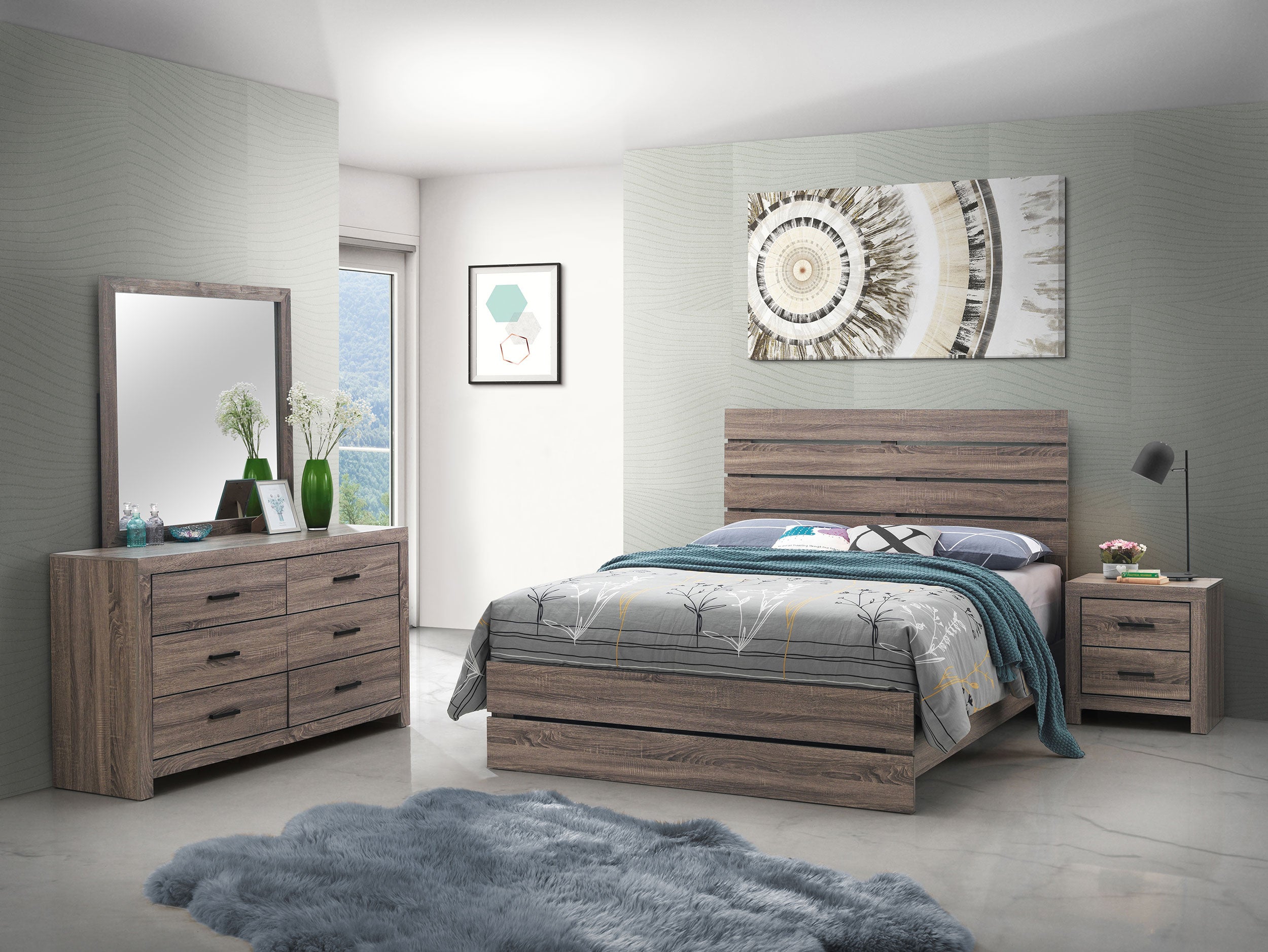 Brantford 4-piece Queen Bedroom Set Barrel Oak — view 1