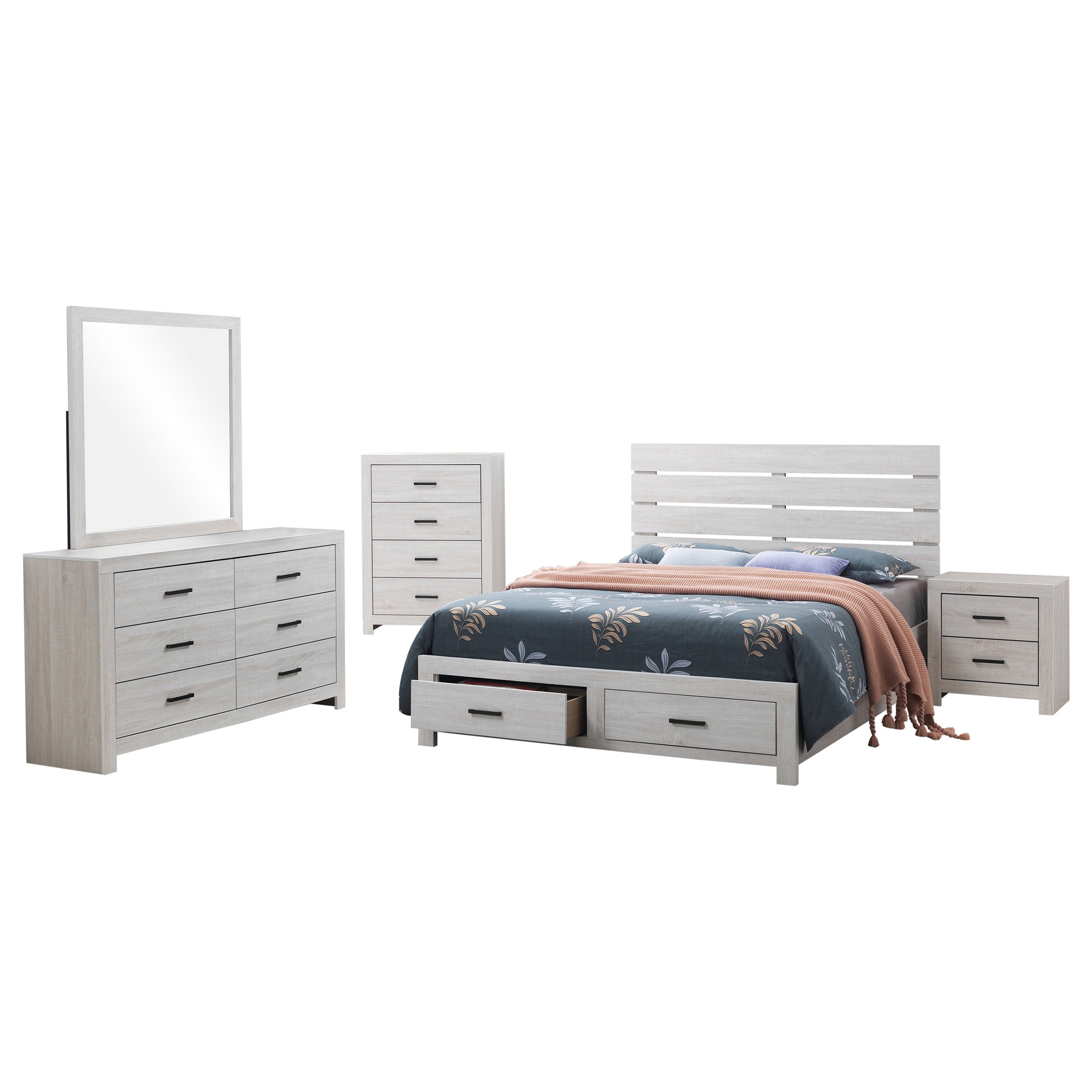 Brantford 5-piece Queen Bedroom Set Coastal White — view 2