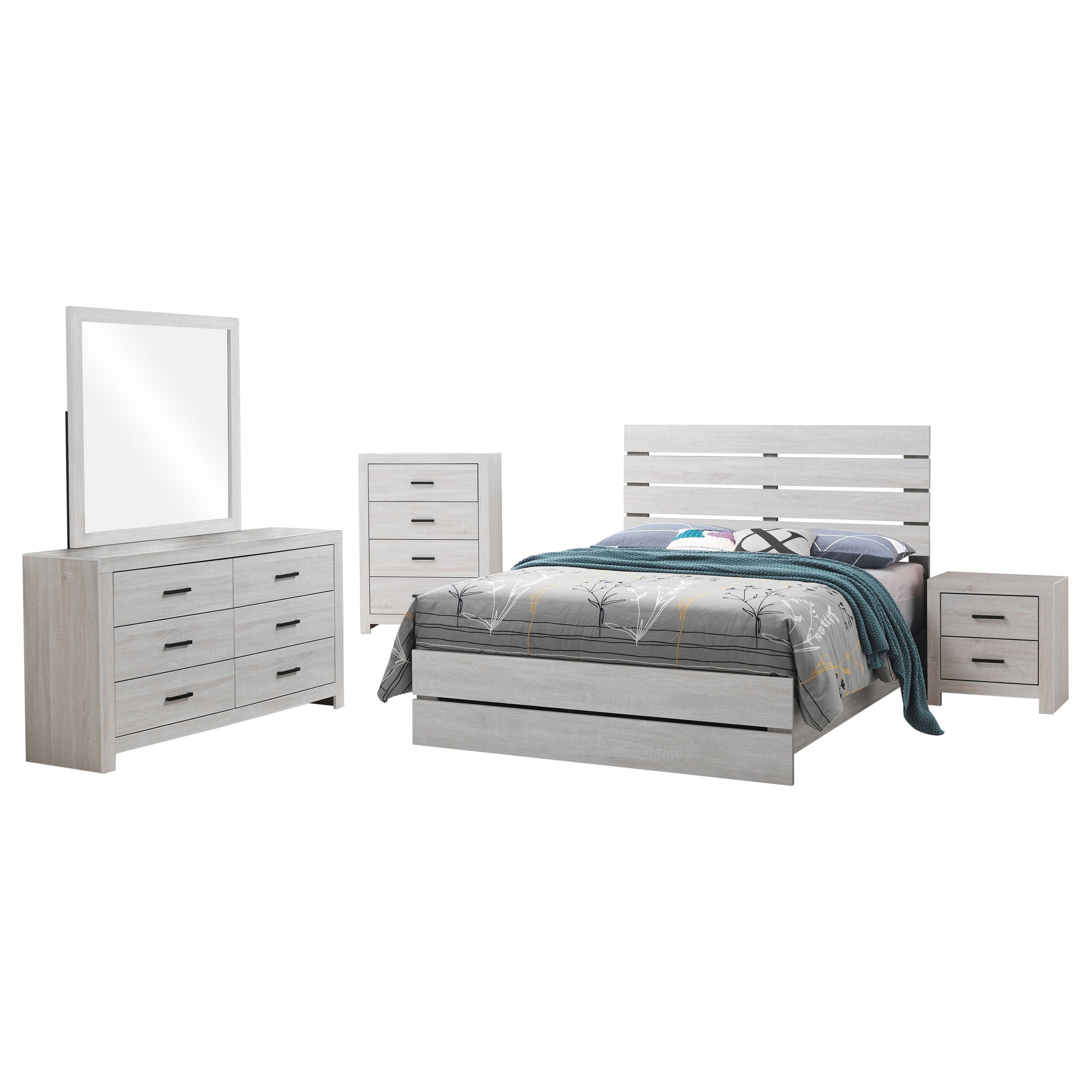 Brantford 5-piece Eastern King Bedroom Set Coastal White — view 2