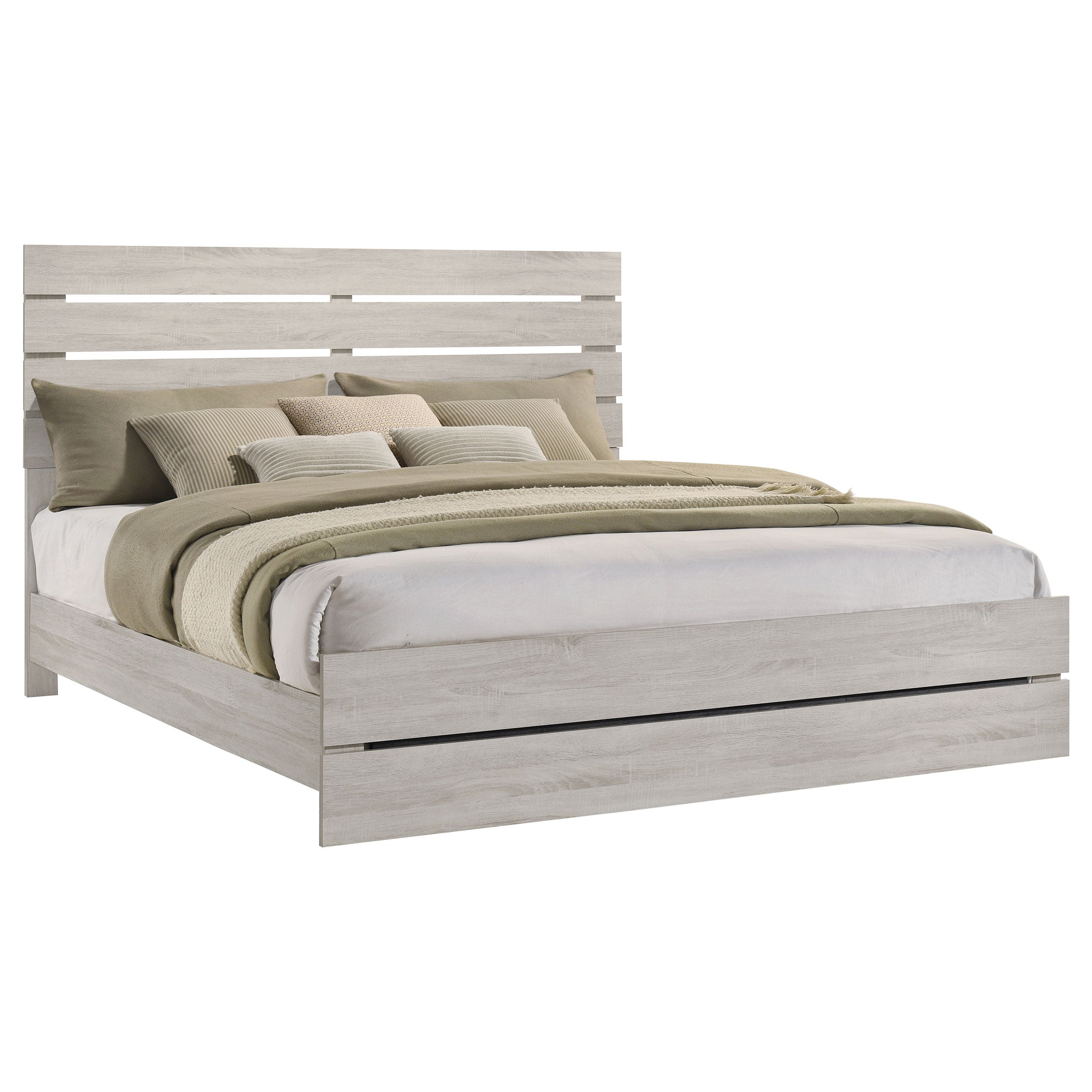 Brantford Wood Eastern King Panel Bed Coastal White — view 3