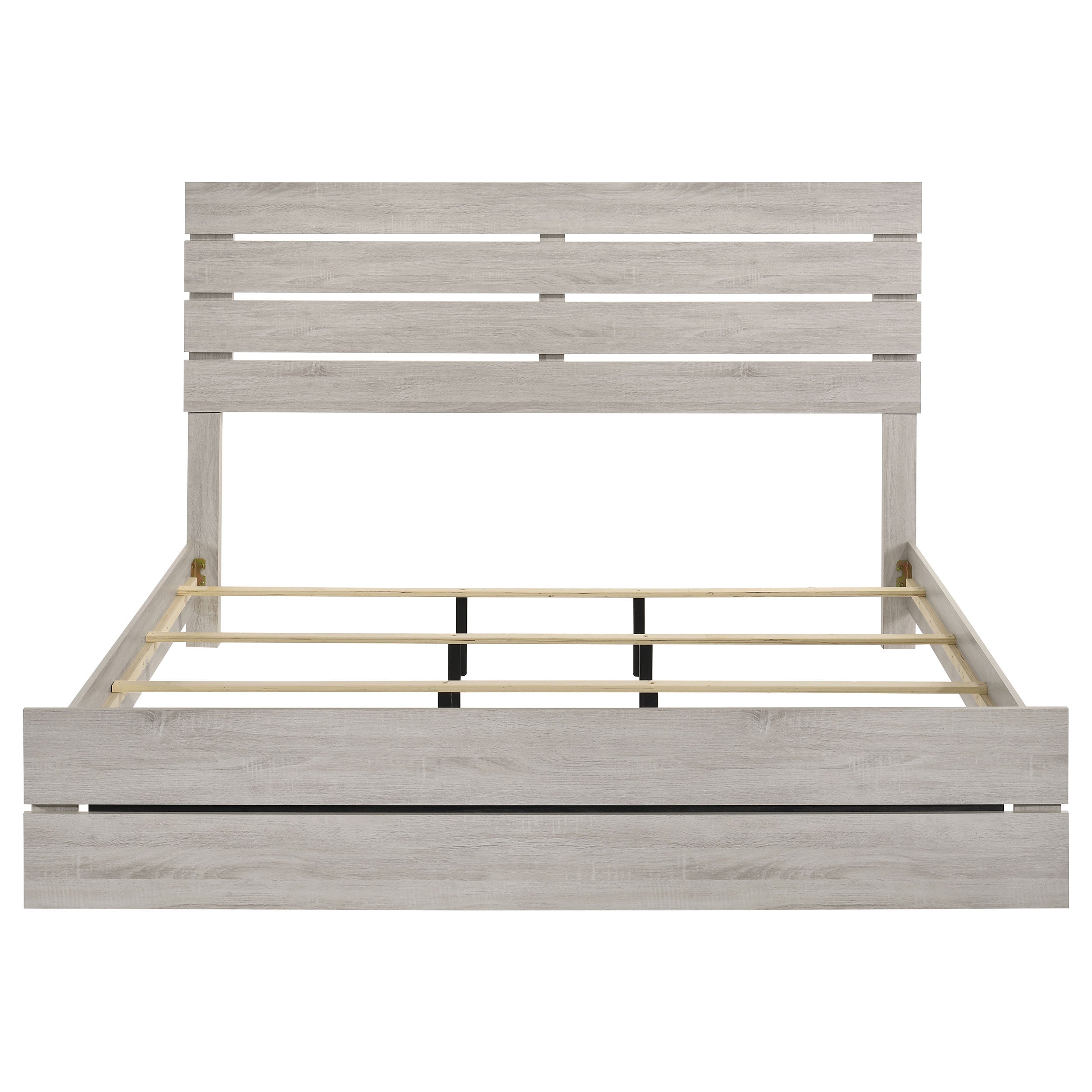 Brantford Wood Eastern King Panel Bed Coastal White — view 4