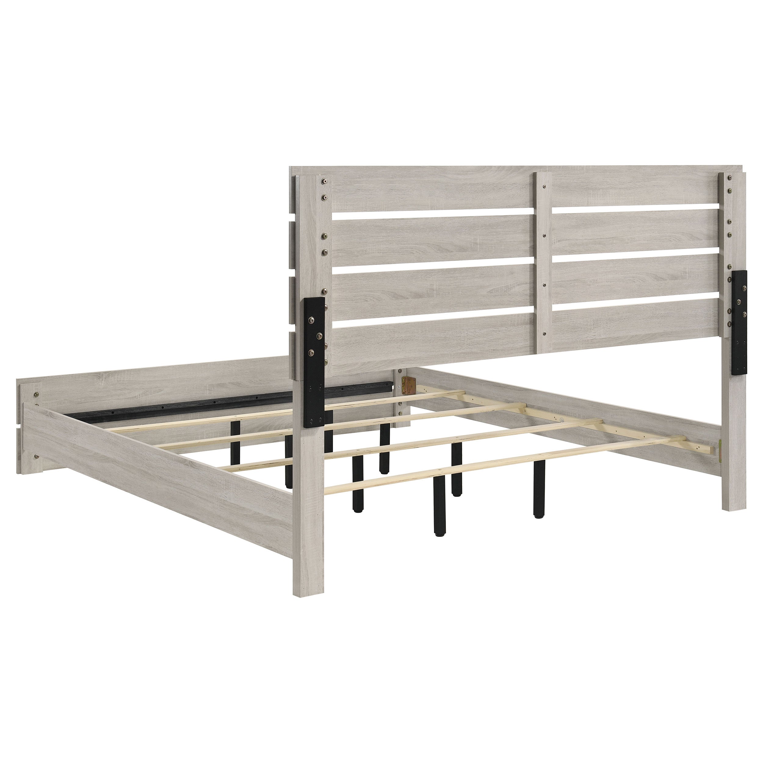 Brantford Wood Eastern King Panel Bed Coastal White — view 5