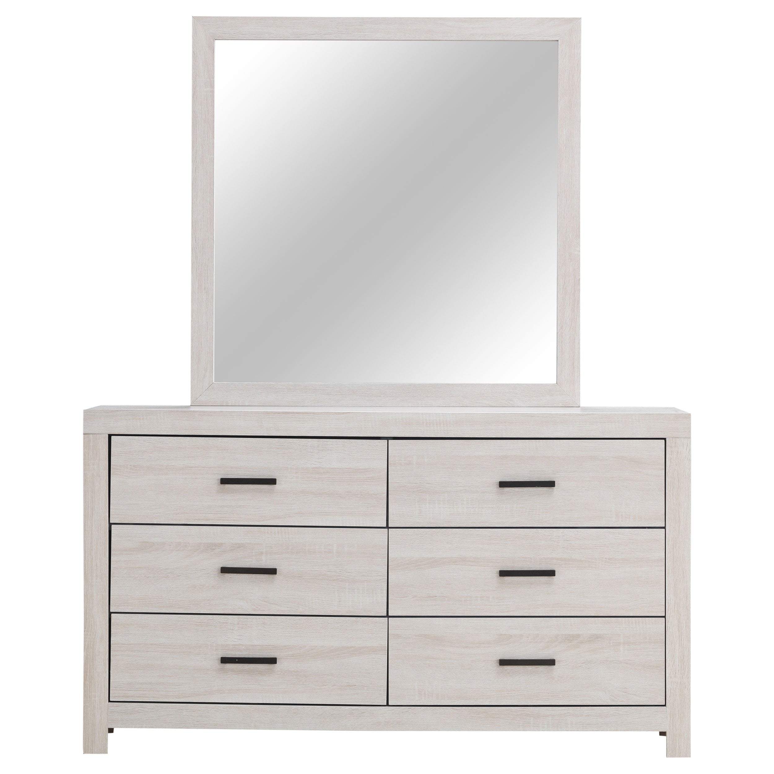 Brantford 6-drawer Dresser with Mirror Coastal White — view 3