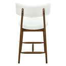 Mid Century Modern Counter Stools, Fabric Upholstered Chairs