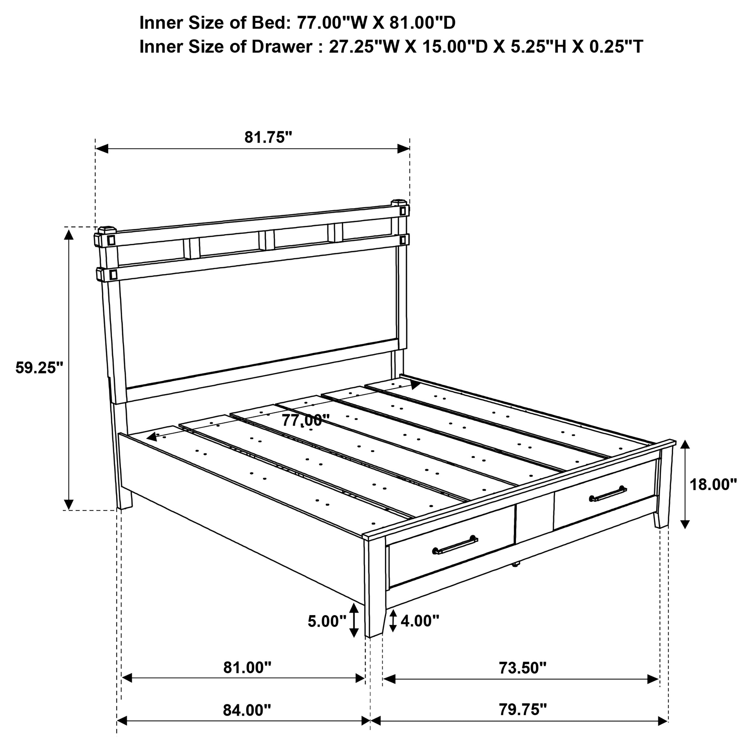 Hazlewood 5-piece Eastern King Bedroom Set Vineyard Oak — view 15