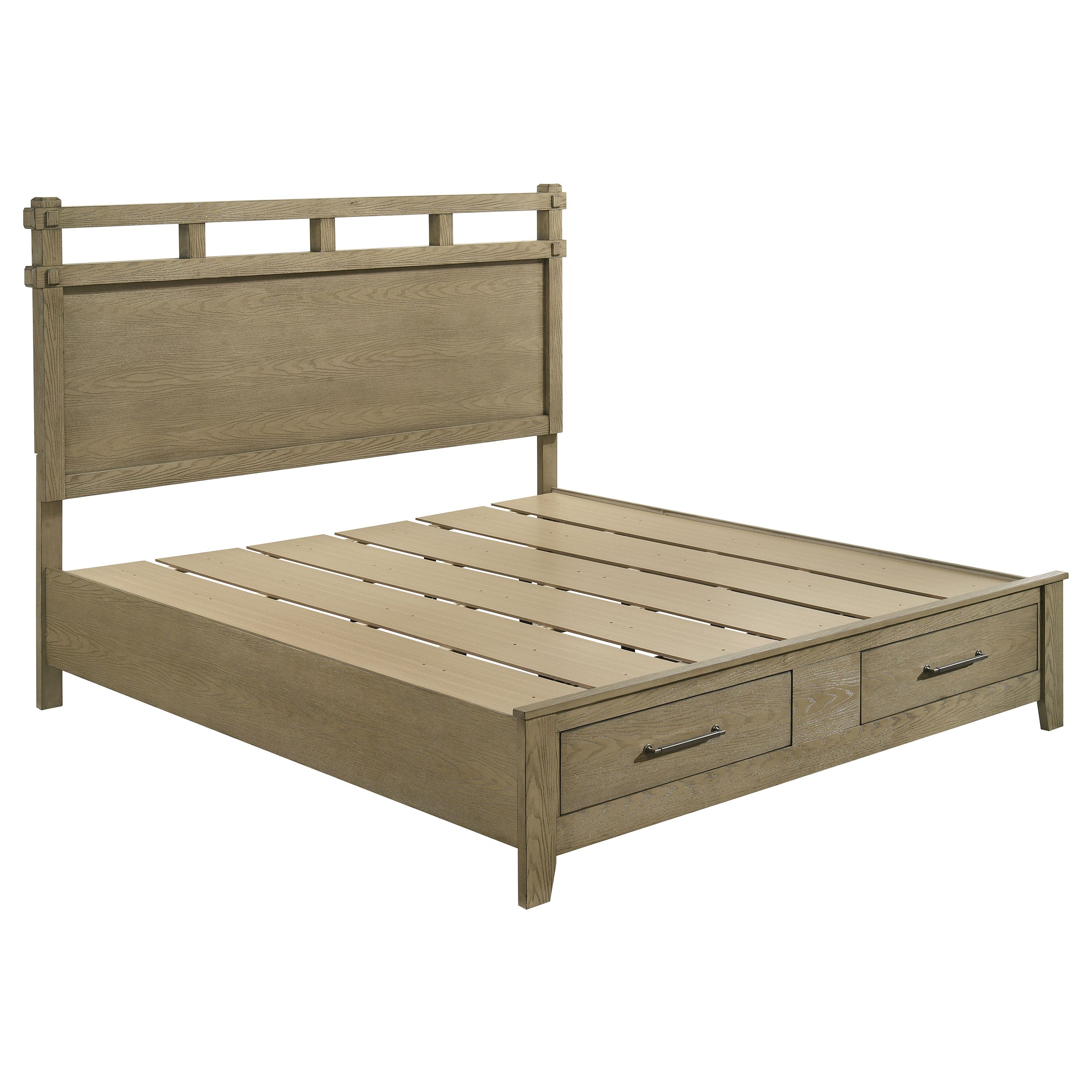 Hazlewood 59-inch Eastern King Storage Bed Vineyard Oak — view 1