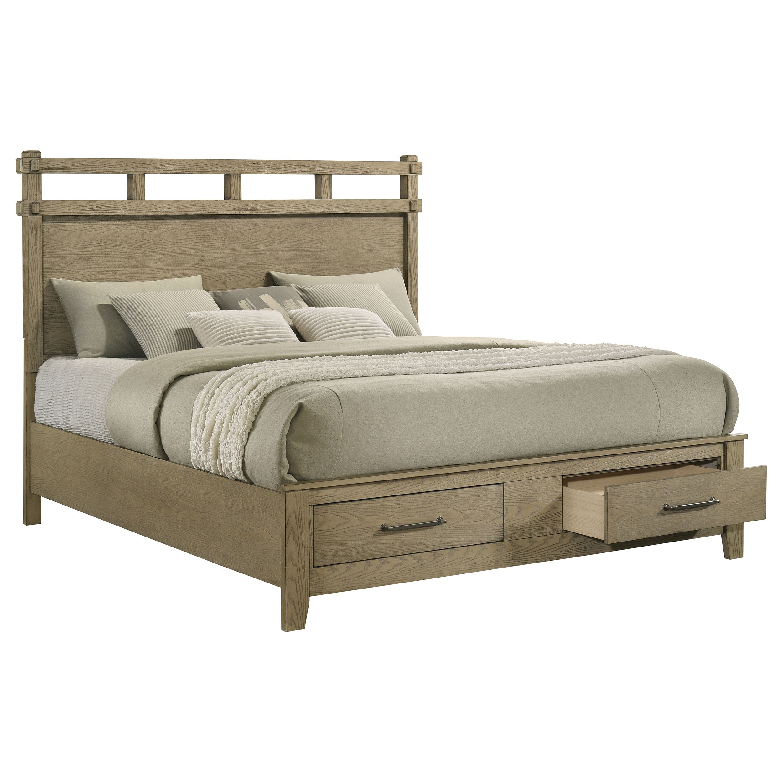 Hazlewood 59-inch Eastern King Storage Bed Vineyard Oak — view 3