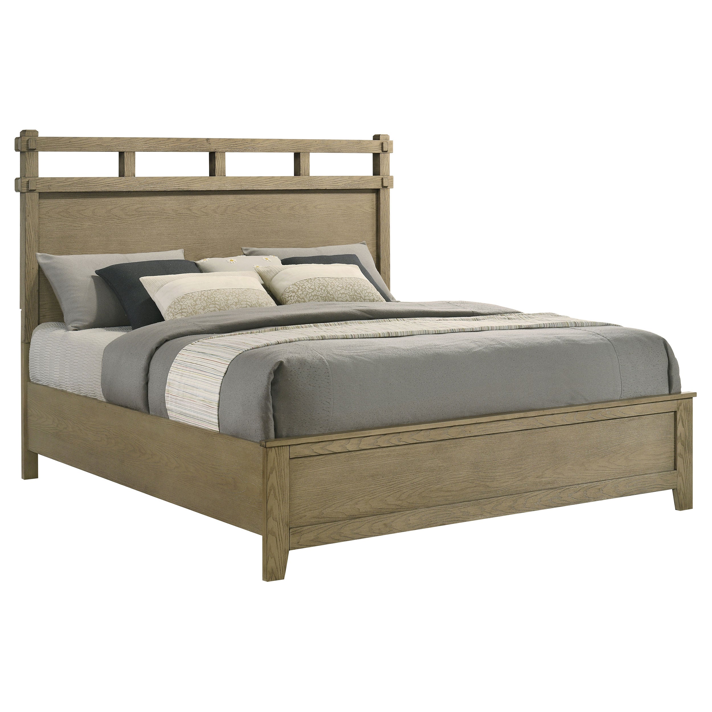 Hazlewood 61-inch Eastern King Panel Bed Vineyard Oak — view 3