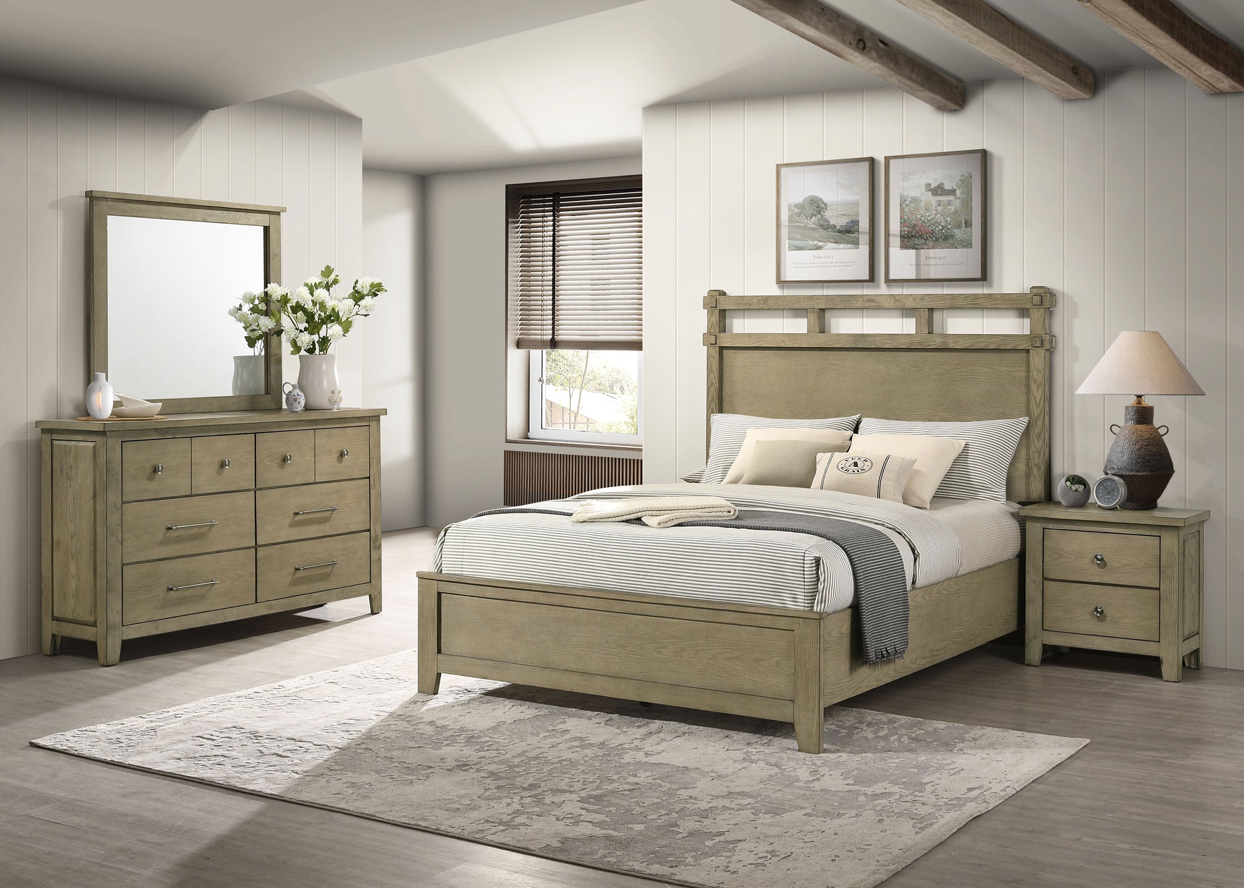 Hazlewood 4-piece Queen Bedroom Set Vineyard Oak — view 1