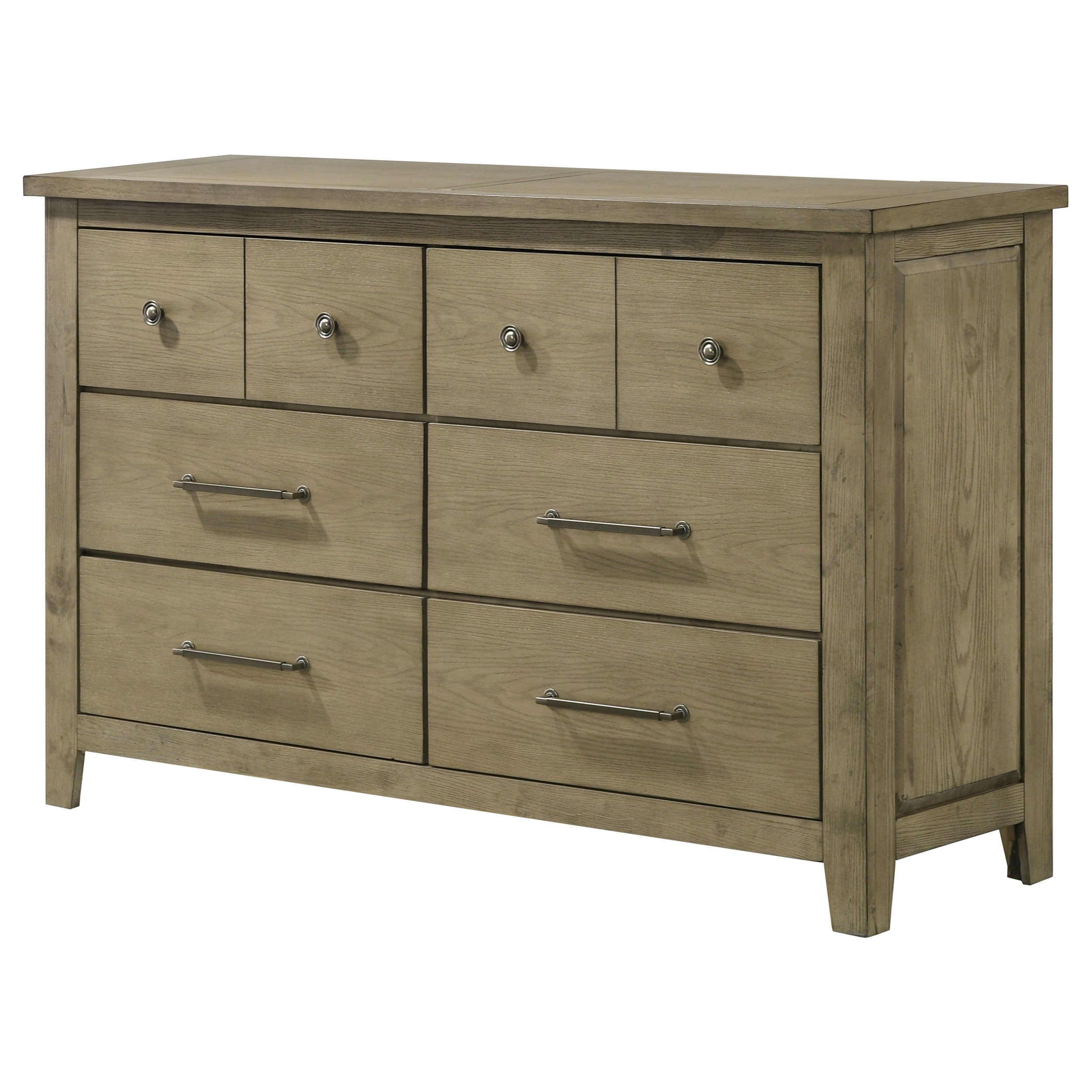 Hazlewood 6-drawer Bedroom Dresser Cabinet Vineyard Oak — view 4