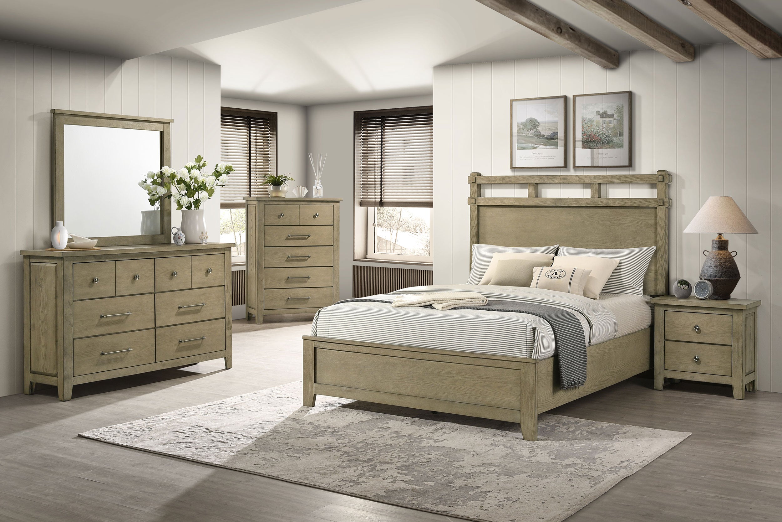 Hazlewood 6-drawer Bedroom Dresser Cabinet Vineyard Oak — view 14