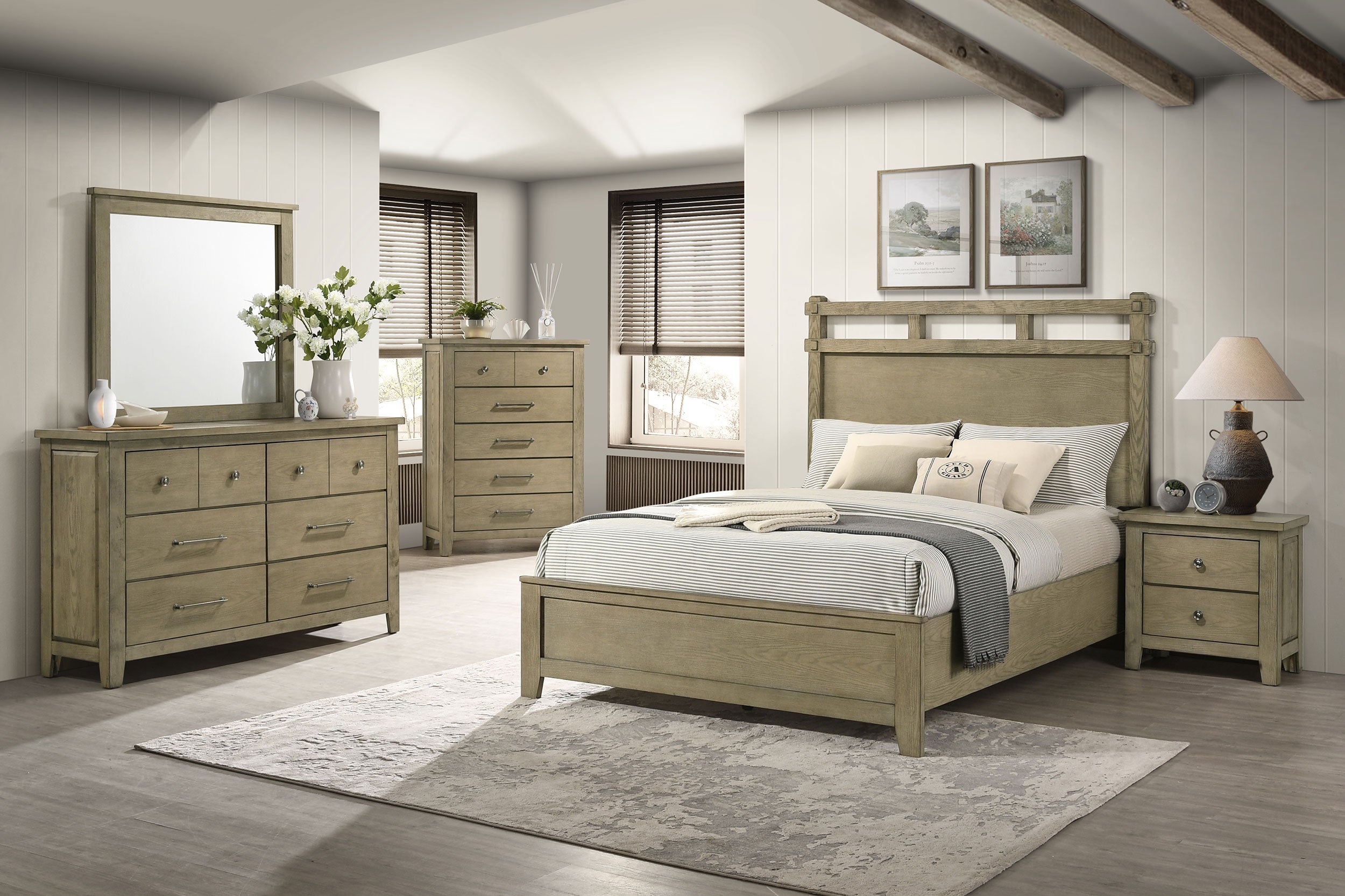 Hazlewood Dresser Mirror Vineyard Oak — view 6