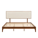 King Size Solid Dry Bamboo Wood 12" Platform Bed With Adjustable Bamboo Headboard - Brown
