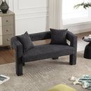Modern Chenille Loveseat Sofa, Comfy Upholstered 2 Seater