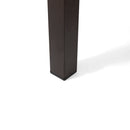 Lankershim - Modern Industrial Dining Table With Acacia Wood Slat Design - Teak