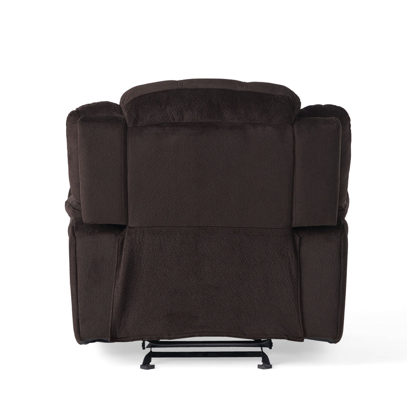 Classic Design, Plush Fabric, Glider Recliner