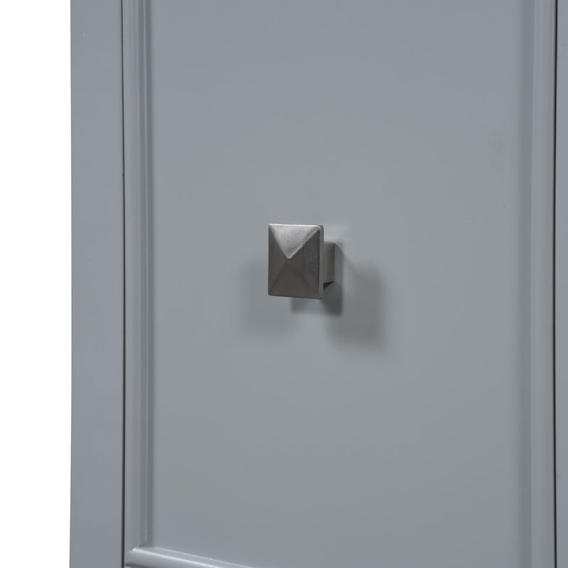 Bathroom Vanity With Ceramic Sink, Flip Out Drawer Design For Plumbing, Soft Close Drawers
