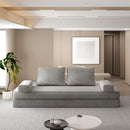 Multifunctional Convertible Sofa Bed With 2 Tumbler Backrests And 2 Pillows, Deep Seat Couch