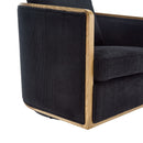 Corduroy Barrel Chair, 360 Degree Swivel