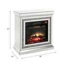 Noralie - Fireplace - Mirrored & Faux Diamonds - 32" - Atlantic Fine Furniture Inc