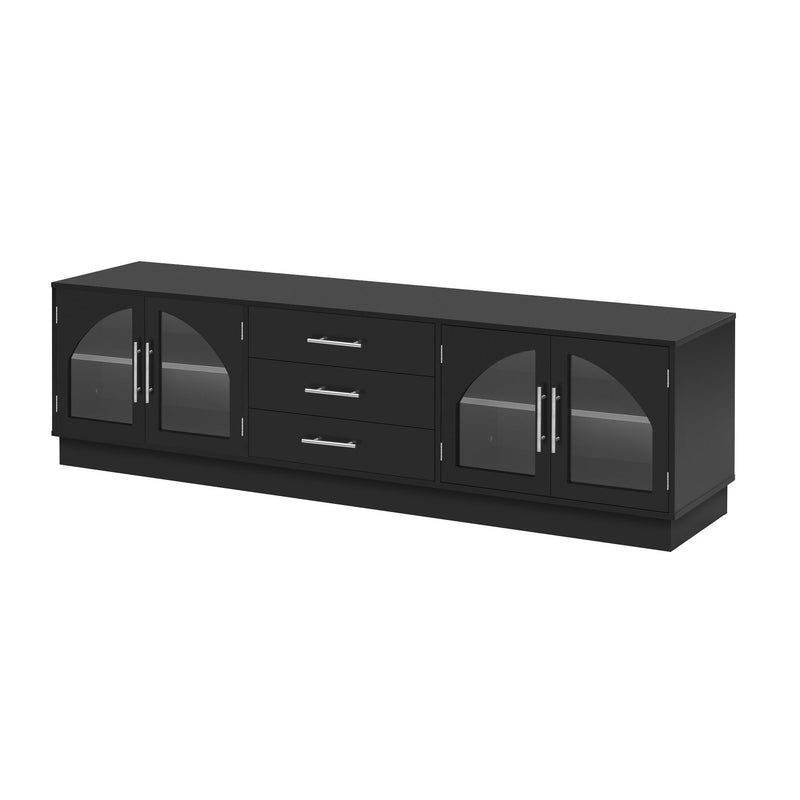 Modern Minimalist TV Stand, Entertainment Center Media Console Cabinet With Adjustable Shelves For Living Room