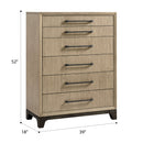 6 Drawer Chest With Smooth Glides - Brown