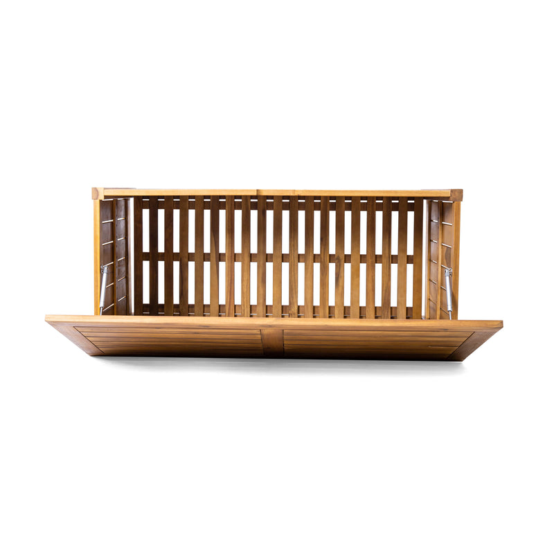 Portside - 100 Gallons Wood Deck Box - Teak