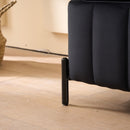 Wide Upholstered Velvet Storage Soft Bench Ottoman With Metal Legs