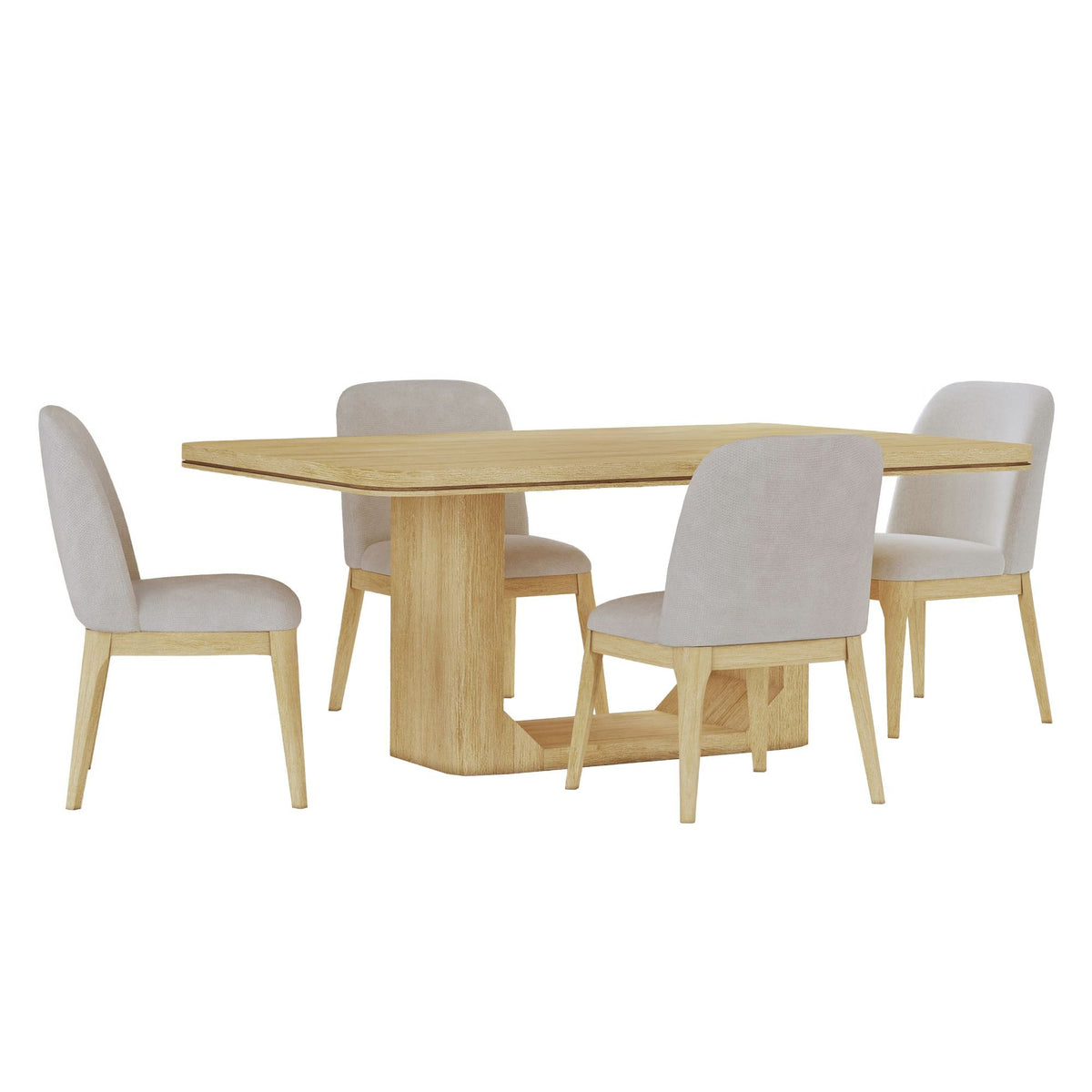 Rosalie Standard Height Dining Set in Black by Elements International