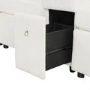 Modular L-Shaped Sectional Sofa Bed With Pull-Out Sleeper, Cup Holders, And Storage