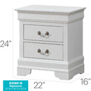 Louis Phillipe - Nightstand - Wood