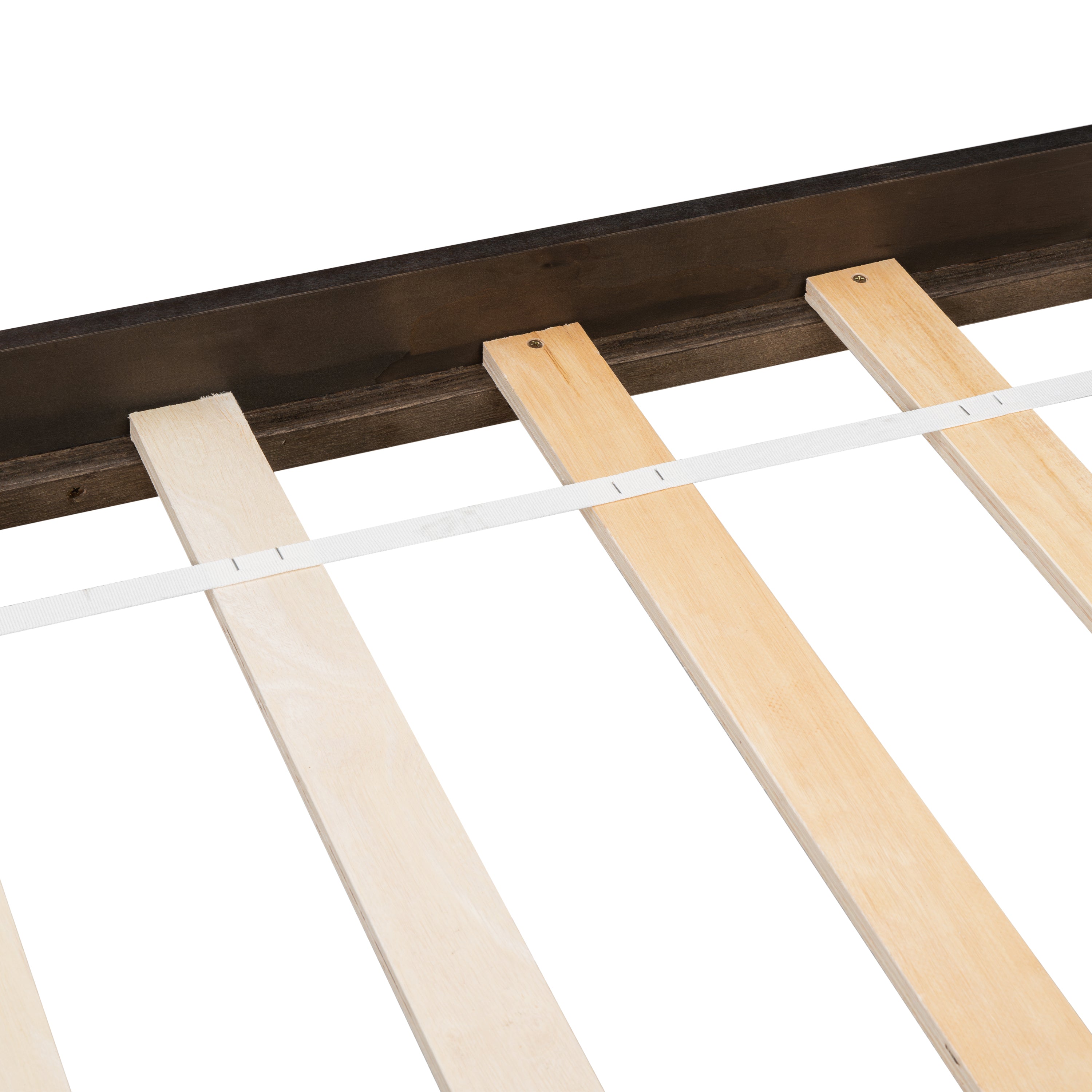 Full Bed with Bookcase Headboard, Under bed Storage Drawers and Bed End Storage Case,Espresso